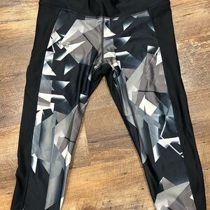 Under Armour Black and Gray Compression Leggings